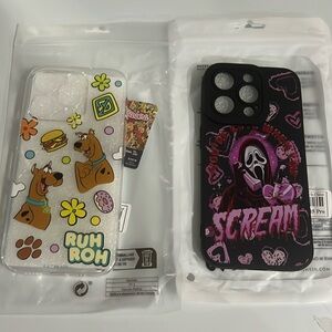 Scooby Doo & Scream iPhone 15 Pro Case Bundle New